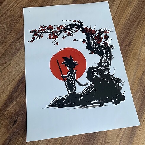 Dragon Ball Son Goku Sakura Poster