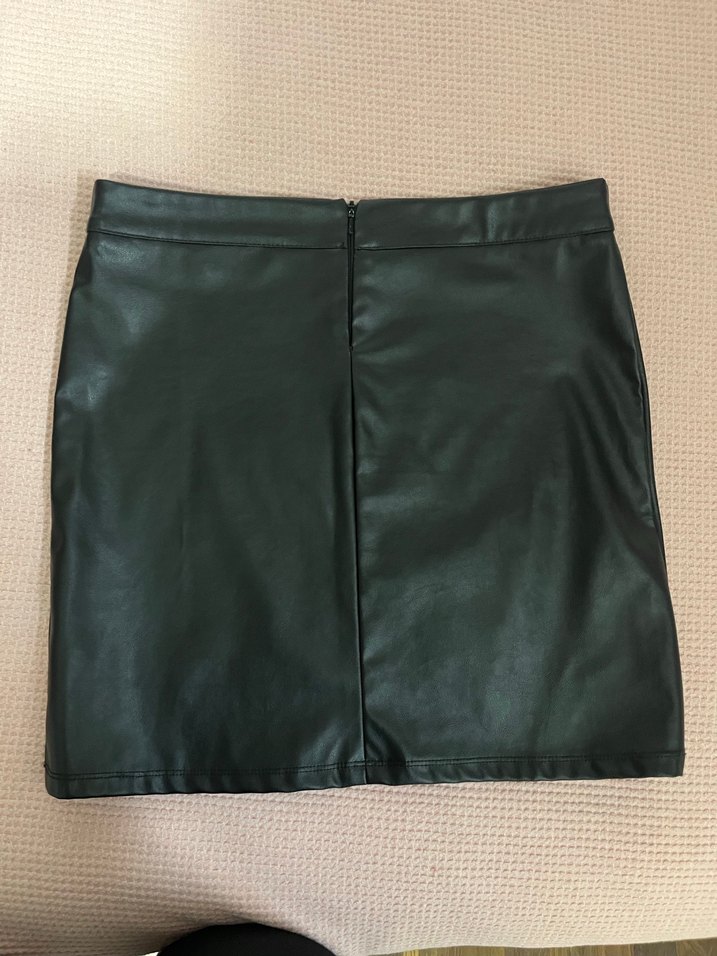 Nakışlı Deri  Etek - Görsel 2