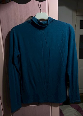 Kadın Lacivert Boğazlı Uzun Kollu Basic Kazak - Görsel 2