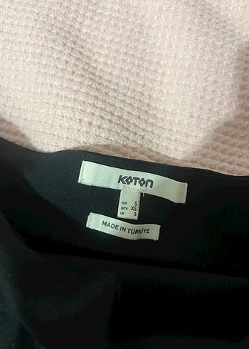 Koton siyah kumaş pileli etek - Görsel 2