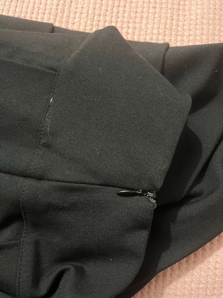 Koton siyah kumaş pileli etek - Görsel 4