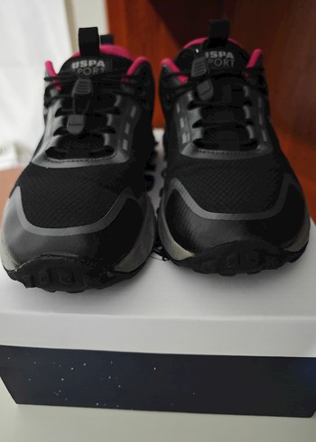 USPA Siyah Spor Stiletto Sneakers - Görsel 2