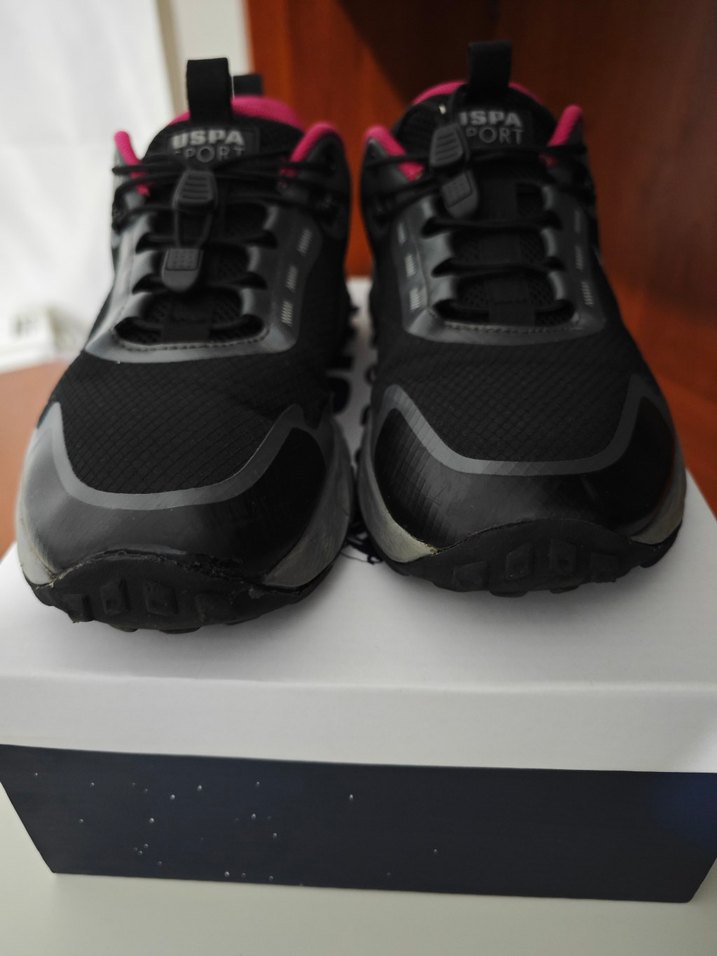 USPA Siyah Spor Stiletto Sneakers - Görsel 2