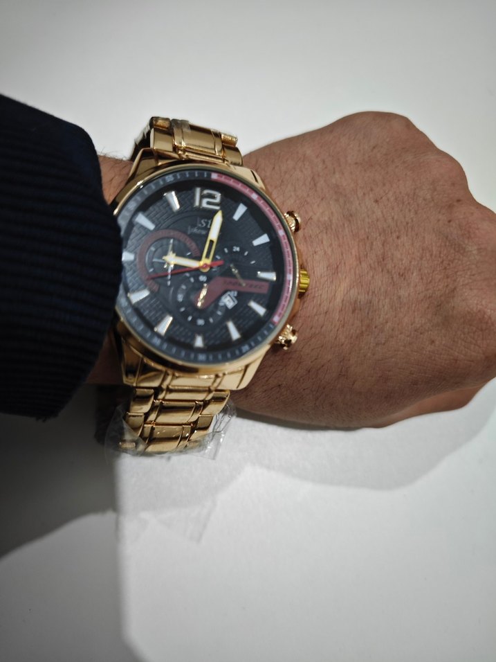 Parlak Altın Renkli Erkek Saat - Görsel 2