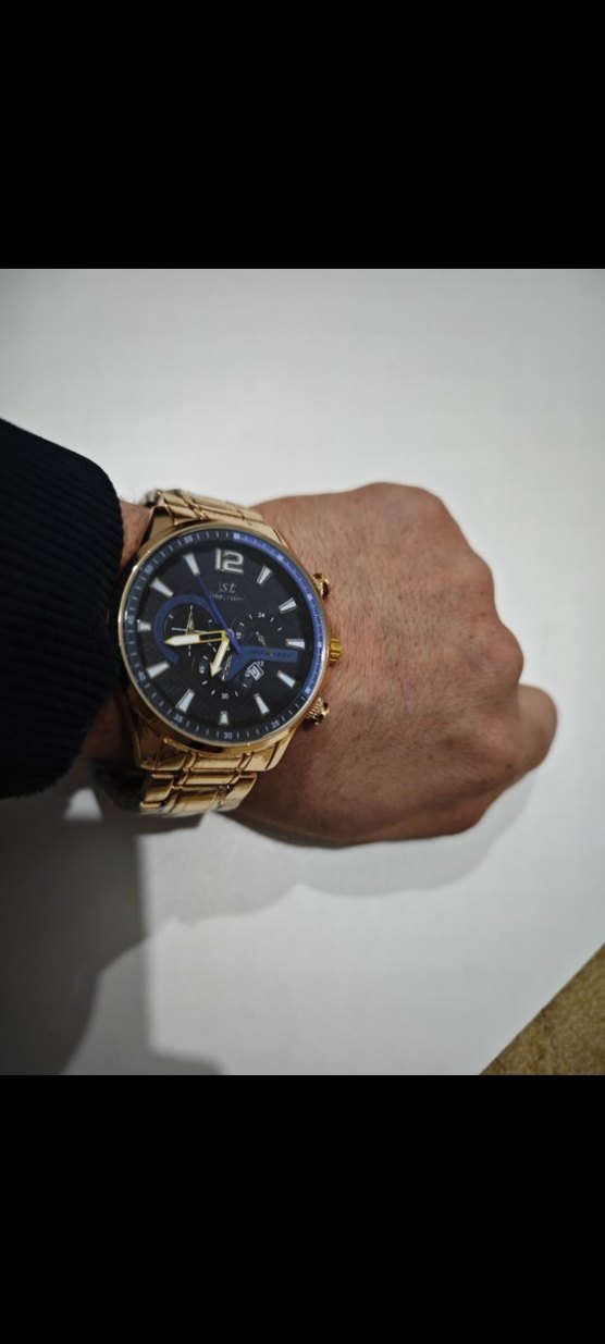 Altın Renkli İş Stilinde Erkek Kol Saati - Görsel 2