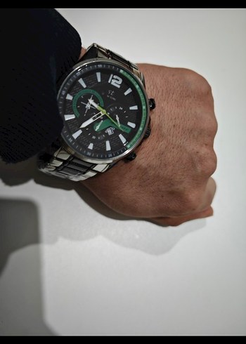 Gri ve Yeşil Detaylı Erkek Kol Saati - Görsel 2