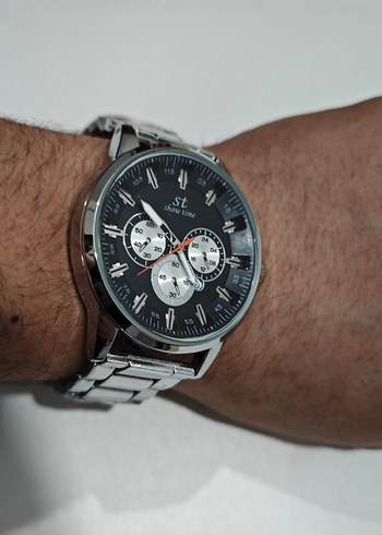 Gri Erkek Biker Saat - Görsel 2