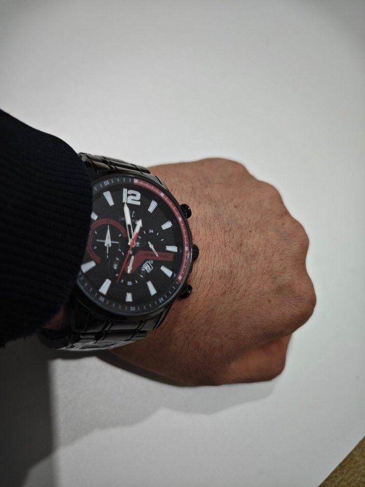 Siyah Erkek Biker İş Saat - Görsel 2