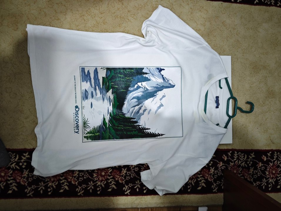 Discovery Baskılı Erkek Beyaz Tişört - Görsel 2