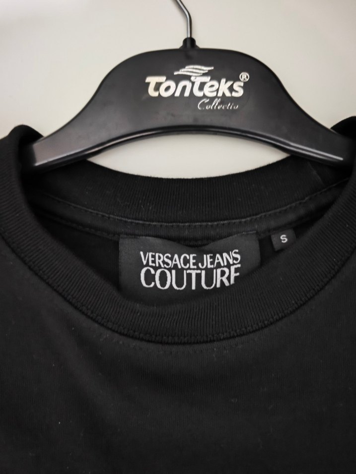 Siyah Versace Jeans Couture Baskılı Tişört - Görsel 3
