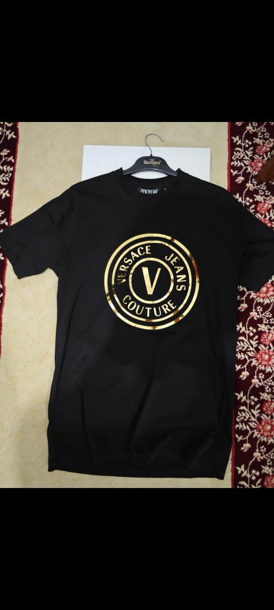 Siyah Versace Jeans Couture Baskılı Tişört - Görsel 2