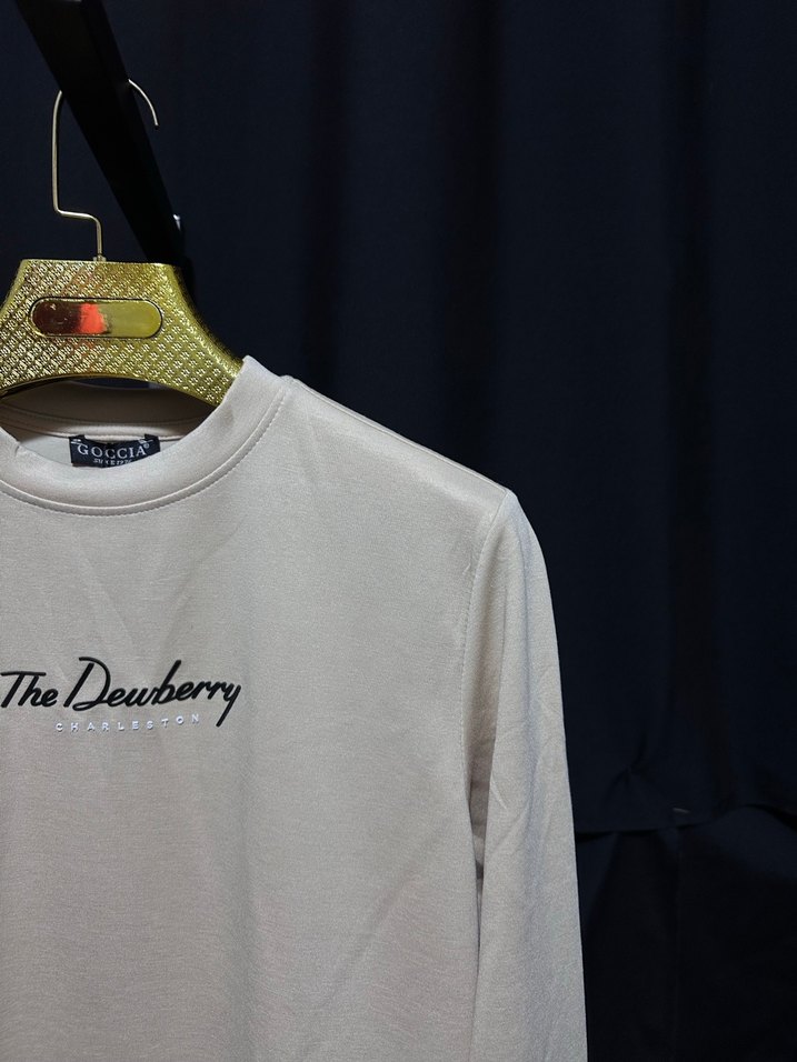 Ön baskılı Bej renk Sweatshirt - Görsel 2