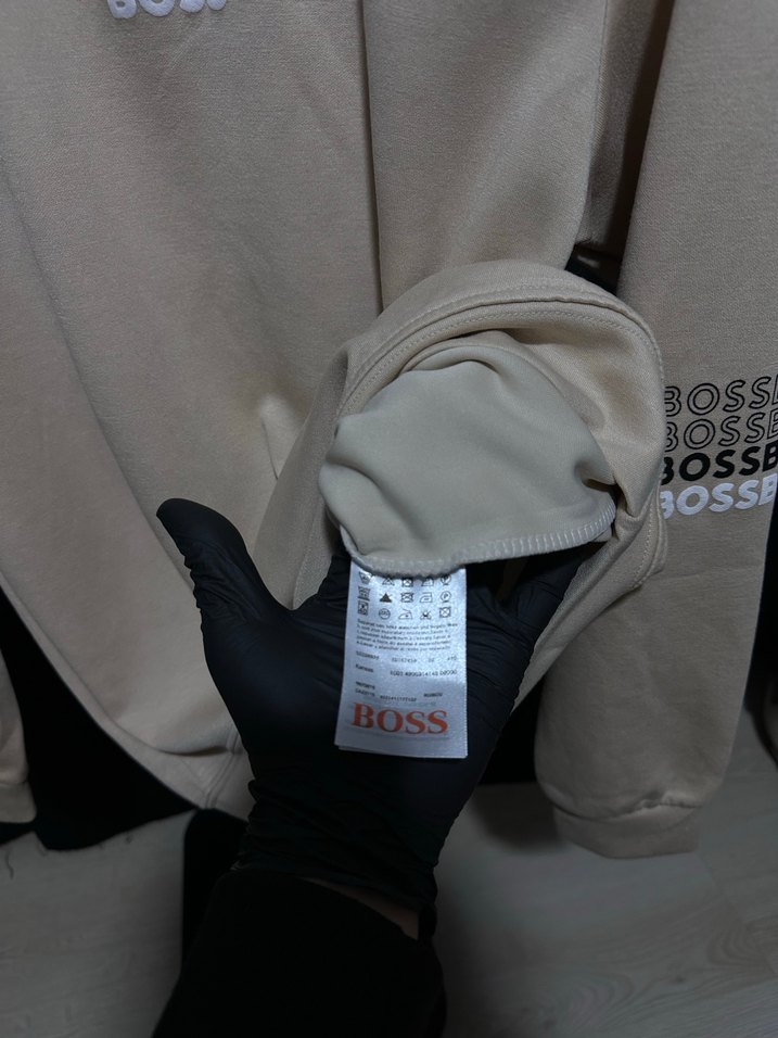 BOSS Bej Erkek Sweatshirt - Görsel 3
