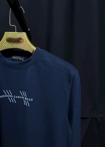 Lacivert Baskılı Sweatshirt - Görsel 2