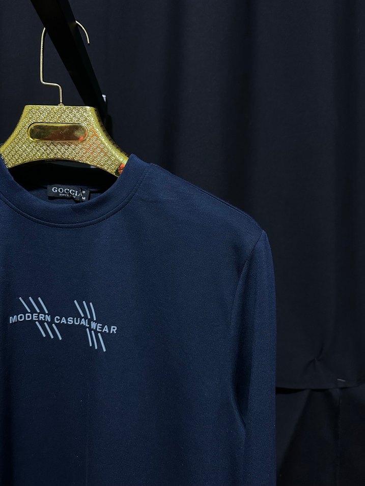 Lacivert Baskılı Sweatshirt - Görsel 2