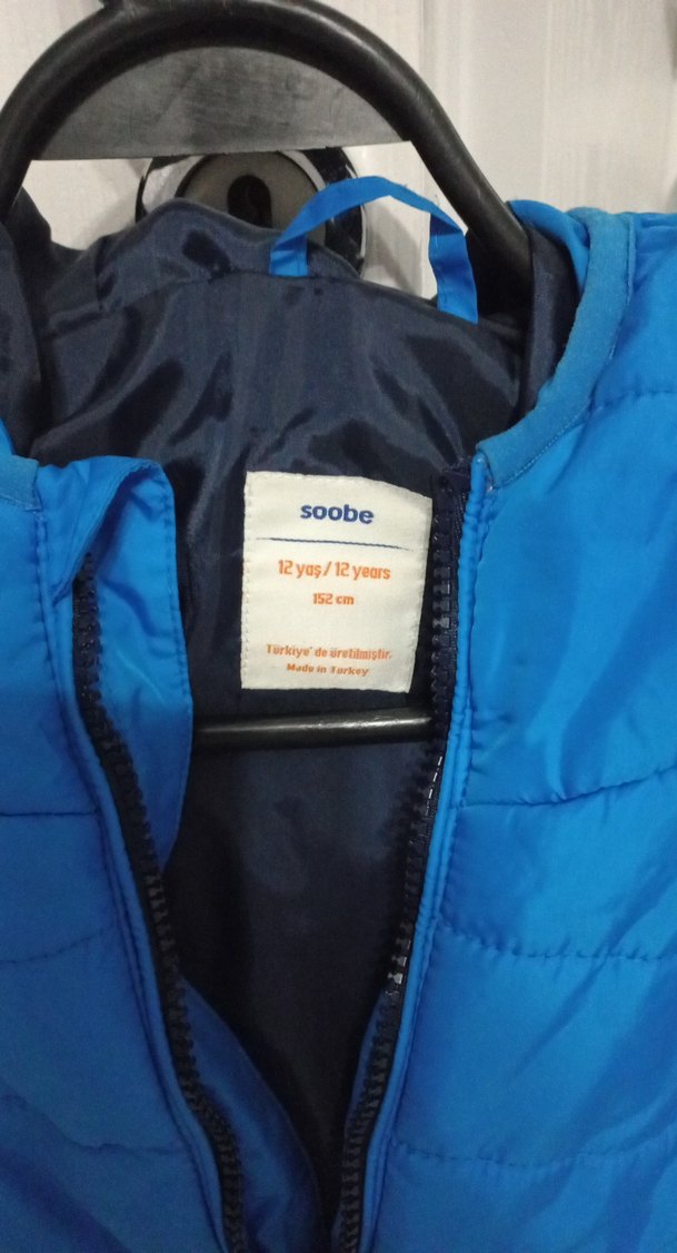 Erkek Çocuk Mavi Fermuarlı Mont - Görsel 3