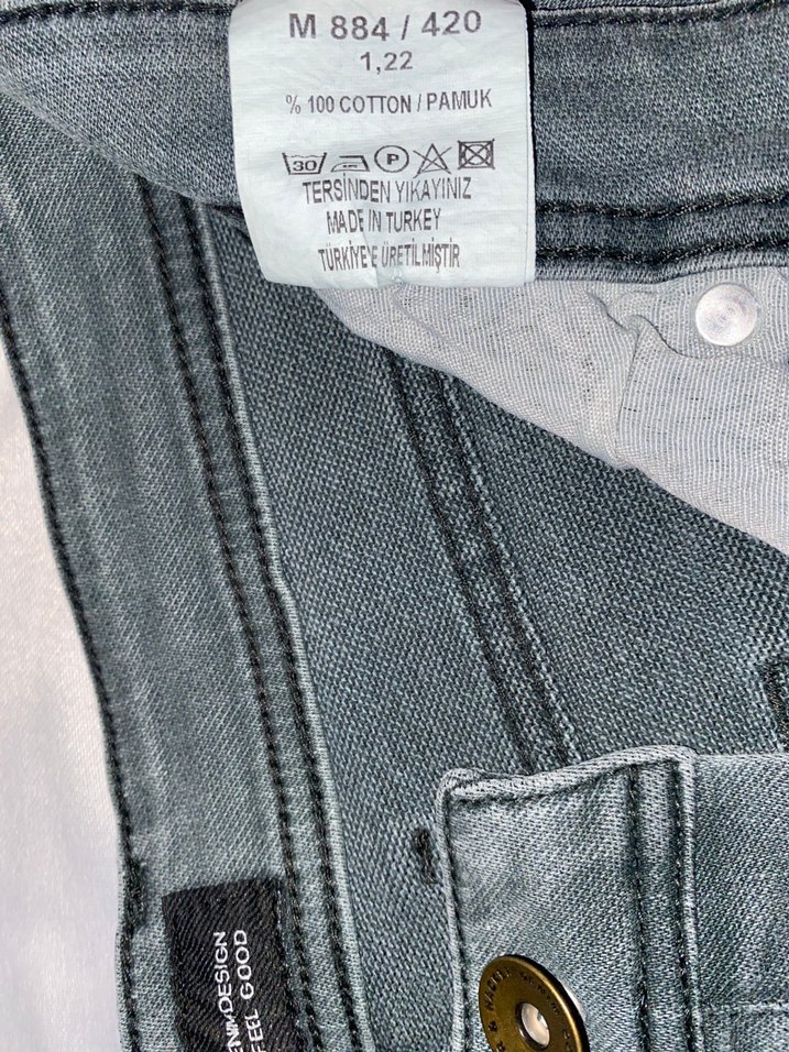 Su YeşiliErkek Denim Regular Fit Jean - Görsel 5