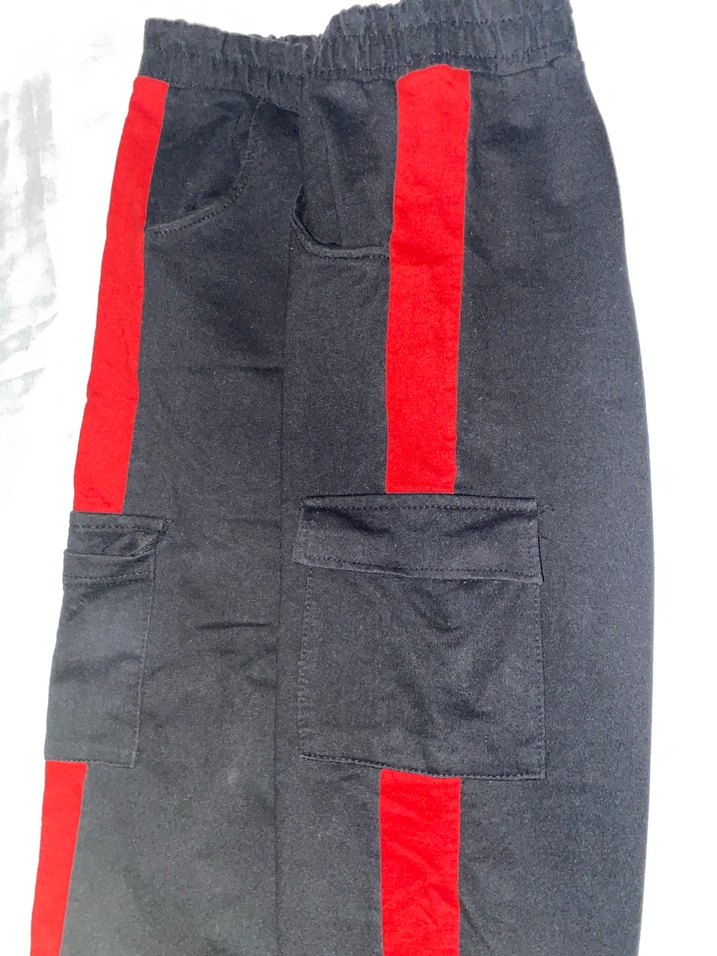 Kırmızı Siyah Erkek Rahat Paça Eşofman - Görsel 2