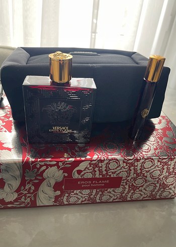 Versace Eros çantalı parfüm seti - Görsel 5