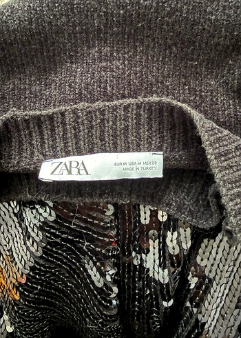 Siyah Payetli Uzun Kollu Bluz - Görsel 2