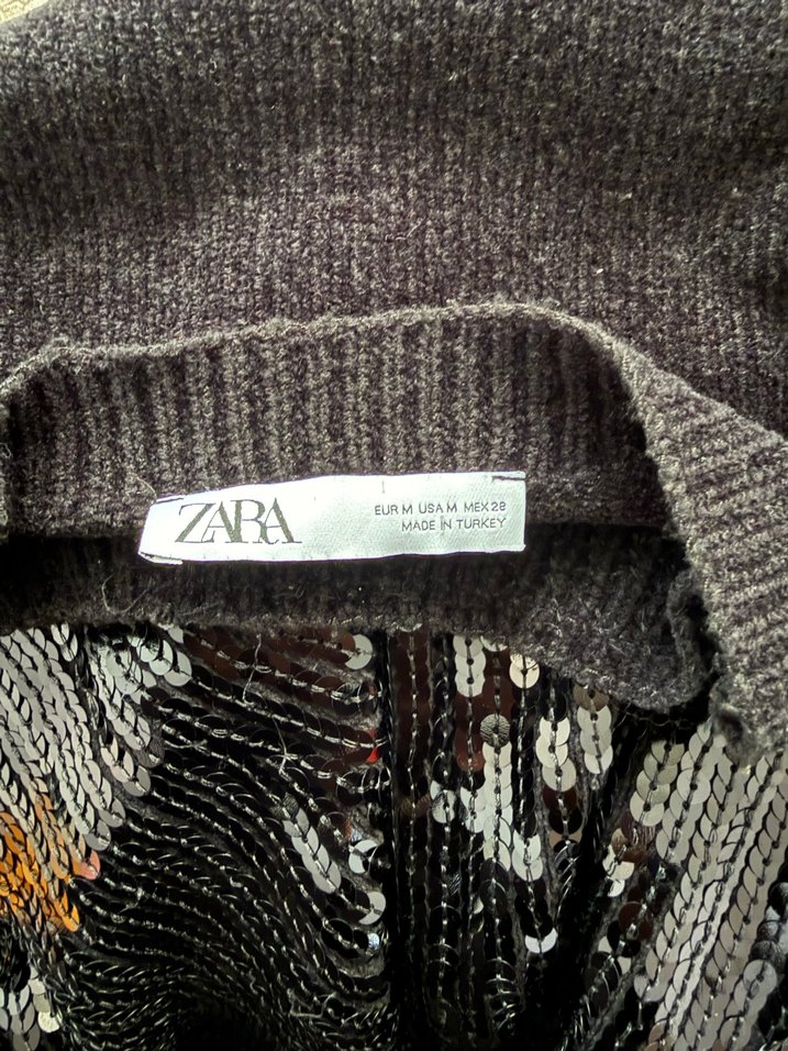 Siyah Payetli Uzun Kollu Bluz - Görsel 2