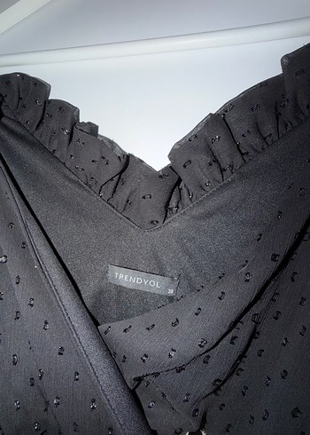 Siyah Fırfırlı Mini Gotik Elbise - Görsel 3