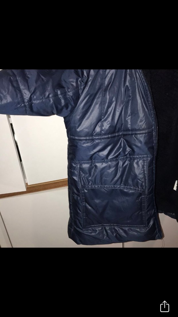 Erkek Çocuk Lacivert Kürklü Mont - Görsel 3