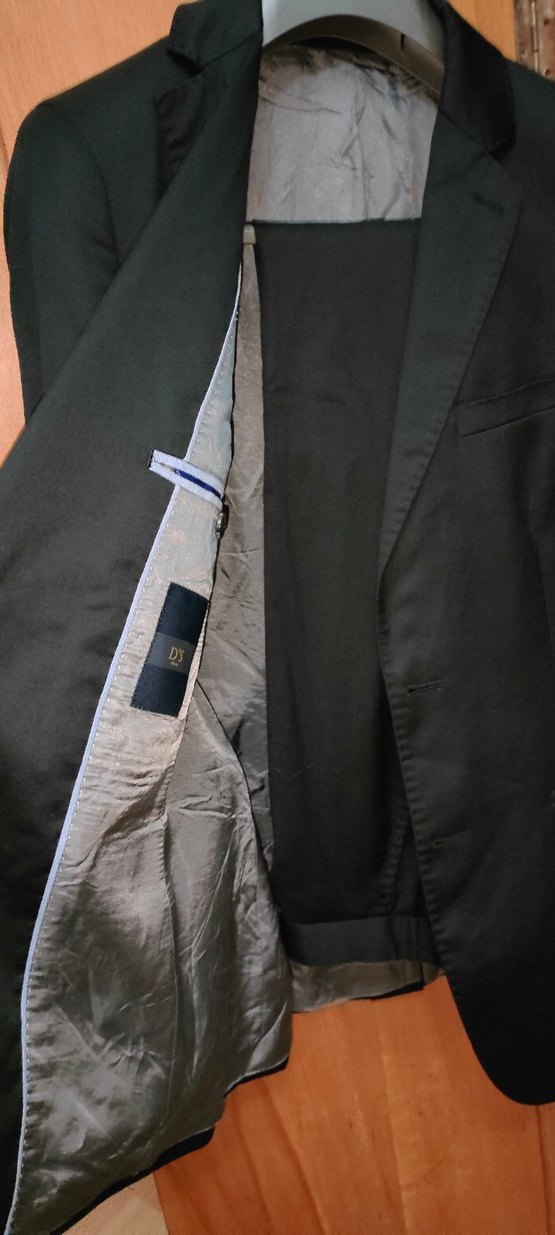 Düğmeli Siyah Erkek Takım Elbise Ceket - Görsel 2