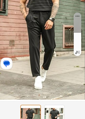 Siyah Parlak Erkek Regular Fit Pantolon