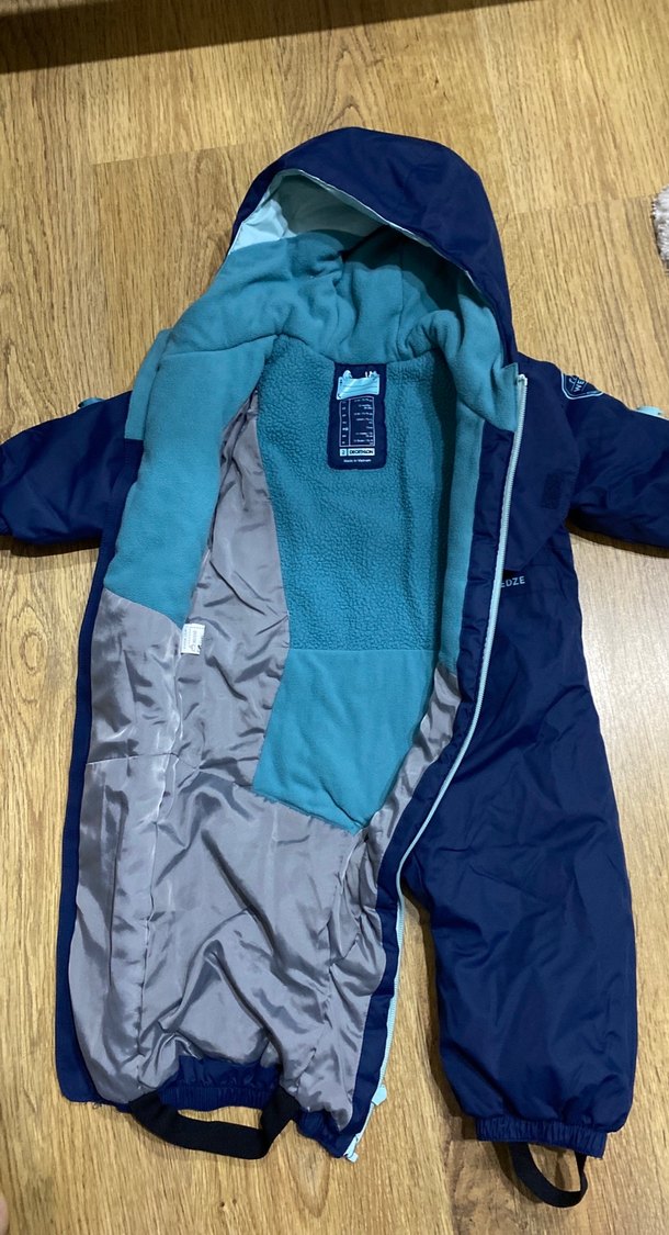 Lacivert Fermuarlı Bebek Kayak Tulumu - Görsel 3