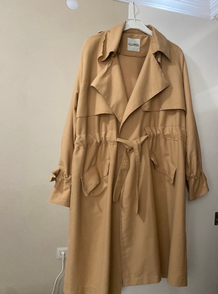 Bej Midi Kadın Trençkot - Görsel 2