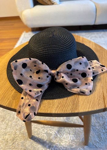 Puantiye Desenli Siyah Fiyonklu Kız Elbisesi - Görsel 5