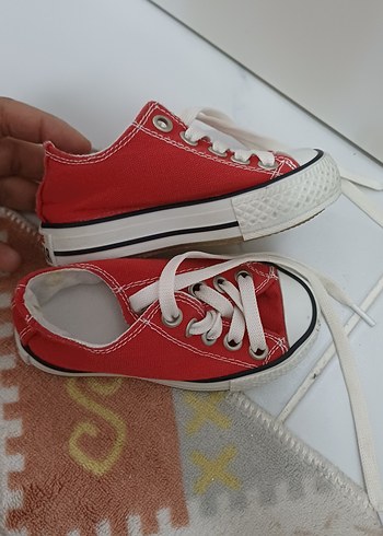 Bebek Kırmızı Işıklı Converse 21 no