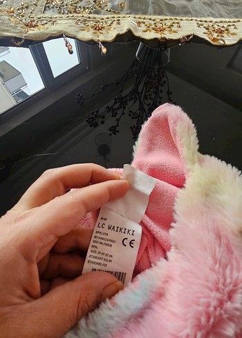 Çok Renkli Peluş Çocuk Bere Kulaklı - Görsel 4