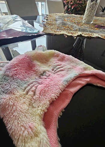 Çok Renkli Peluş Çocuk Bere Kulaklı - Görsel 2