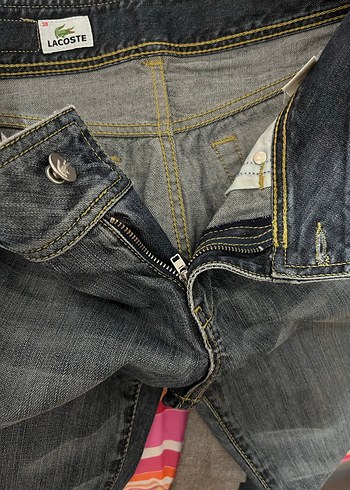 Kadın Lacoste Kemerli Kot Kapri - Görsel 3