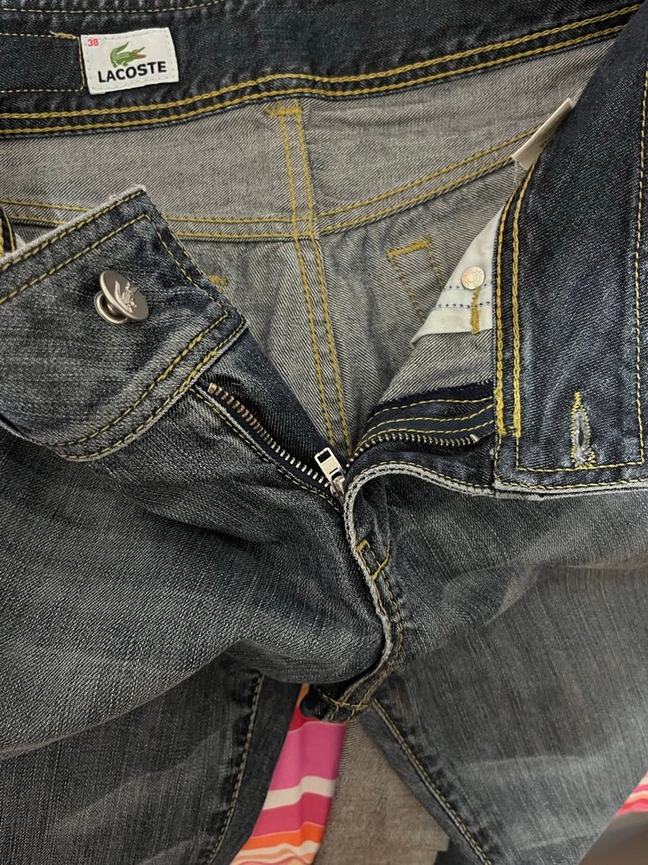 Kadın Lacoste Kemerli Kot Kapri - Görsel 3