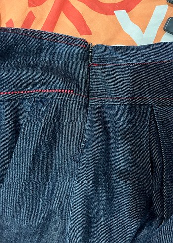 Kız Çocuk Mavi Pilili Kot Etek - Görsel 4