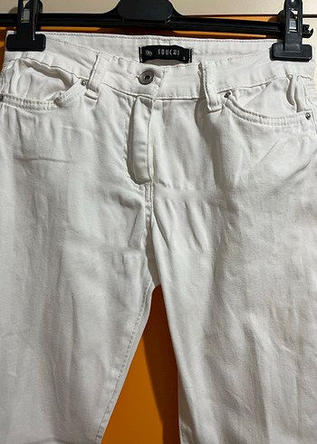 Beyaz Kadın Kumaş Pantolon Souchi - Görsel 3