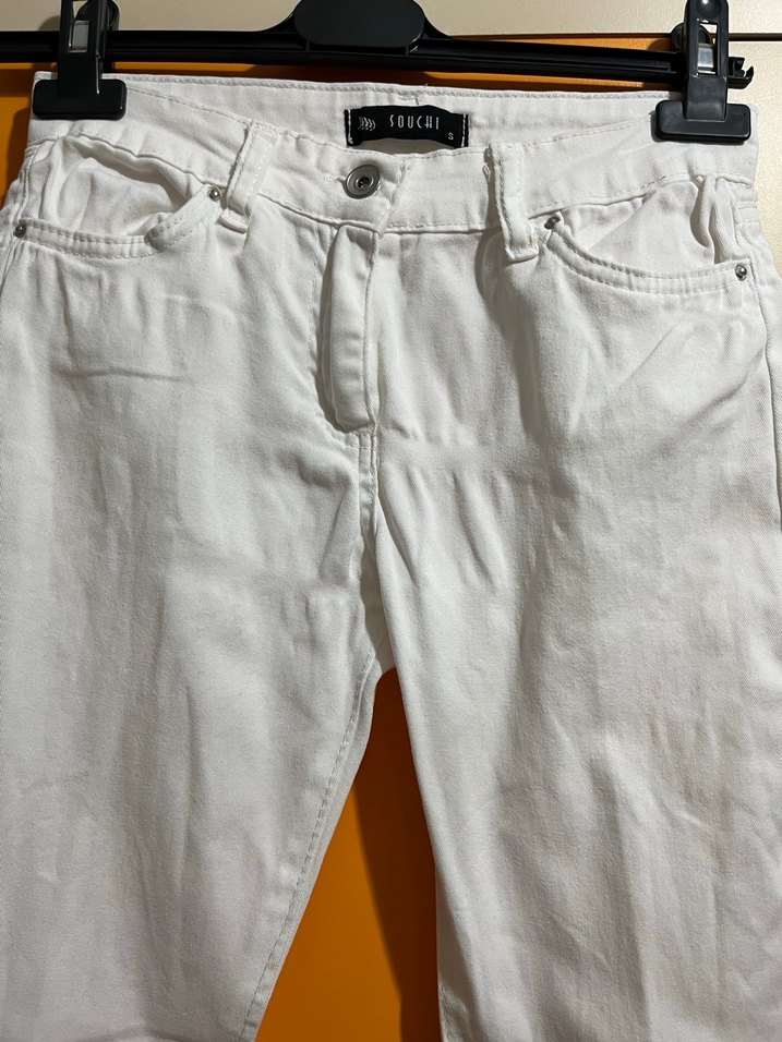 Beyaz Kadın Kumaş Pantolon Souchi - Görsel 3