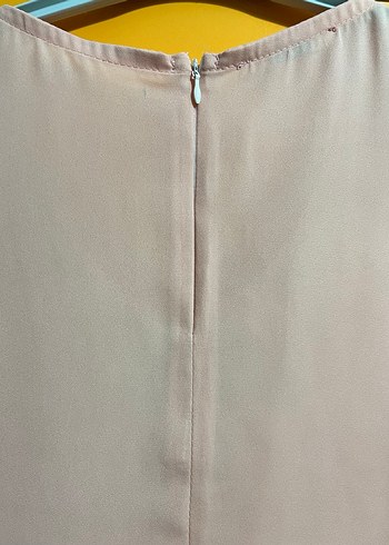 Pembe Zincir Detaylı Bohem Kolsuz Bluz - Görsel 4