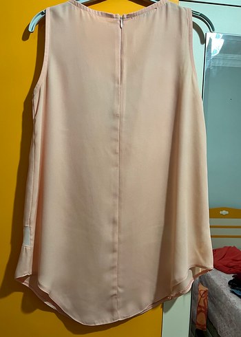 Pembe Zincir Detaylı Bohem Kolsuz Bluz - Görsel 2