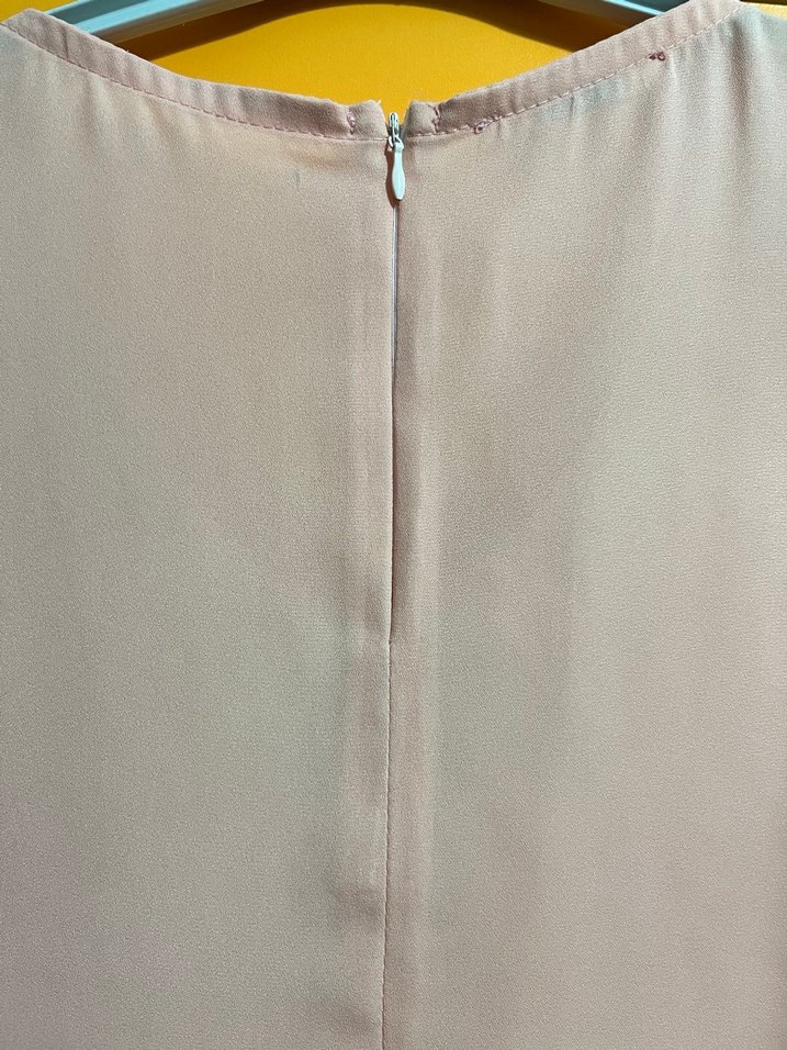 Pembe Zincir Detaylı Bohem Kolsuz Bluz - Görsel 4