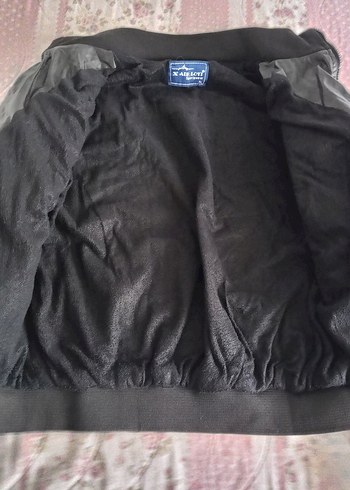 Siyah Deri erkek Ceket Yüksek Yakalı - Görsel 4