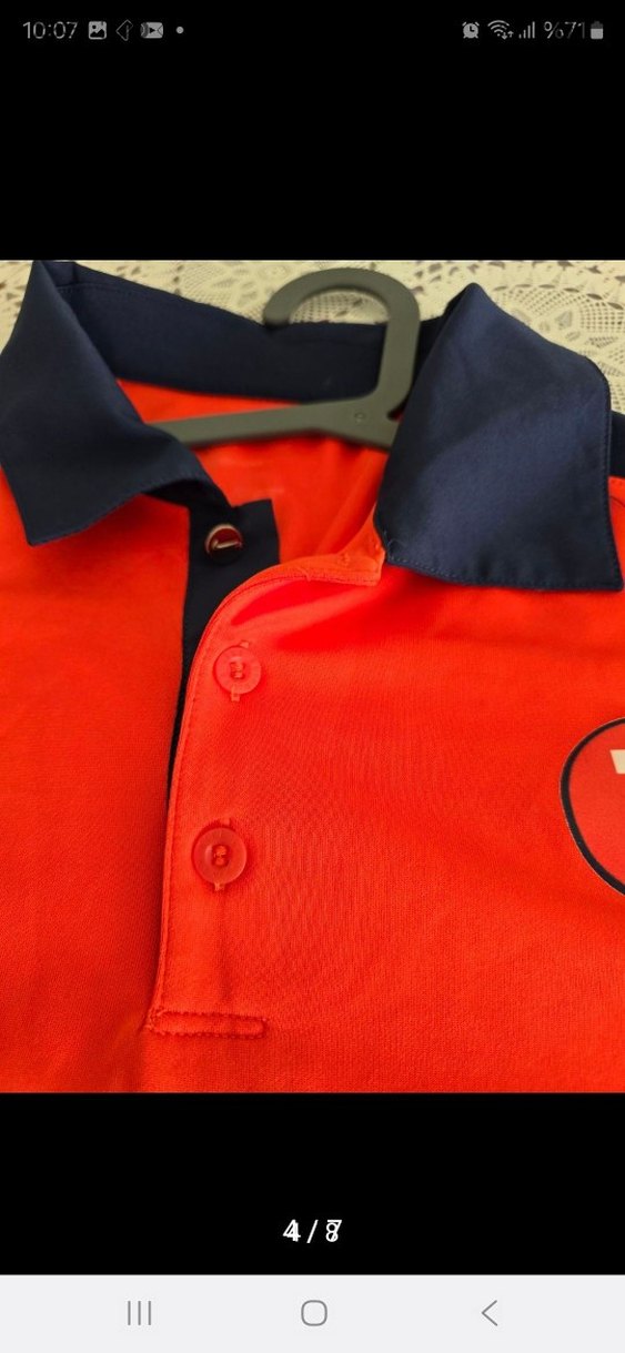 Kırmızı Siyah Yakalı Erkek Polo Tişört - Görsel 4