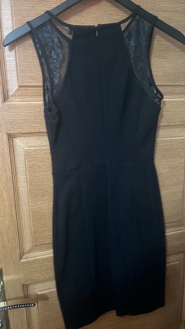 Zincir Detaylı Siyah Gotik Uzun Abiye Elbise - Görsel 2