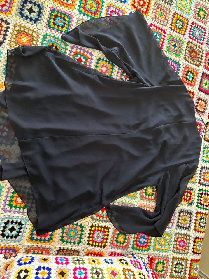 V Yaka Drapeli Uzun Gri Kadın Abiye Elbise - Görsel 2