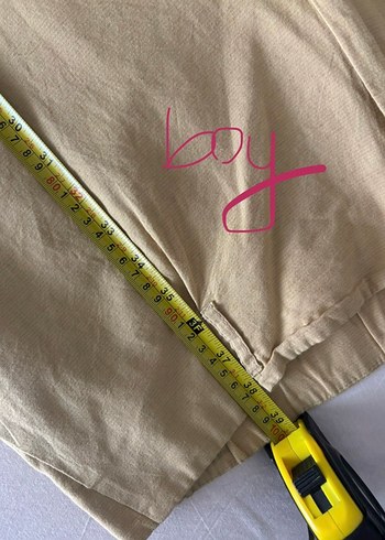 Bej Keten Kadın Pantolon - Görsel 7