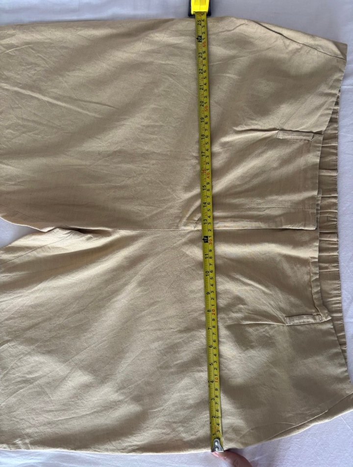 Bej Keten Kadın Pantolon - Görsel 4