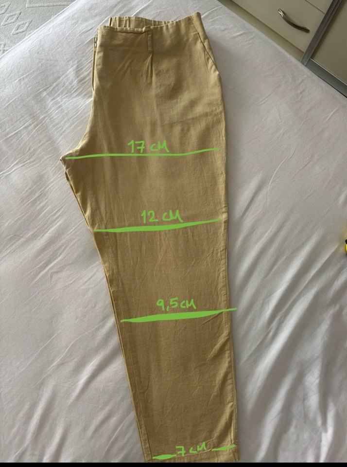 Bej Keten Kadın Pantolon - Görsel 3